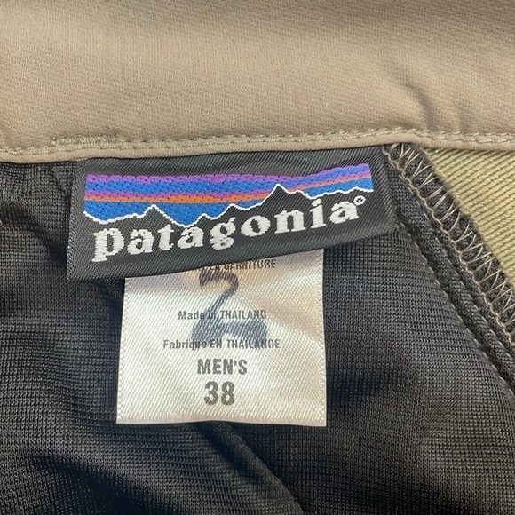 Patagonia Olive Green/Tan Pants—Many Zippered Pockets—Like New Condition—38 - Picture 10 of 12